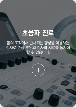 초음파 진료 몸의 조직에서 반사되는 영상을 이용하는 검사로 손상 부위의 검사와 치료를 동시에 할 수 있습니다.