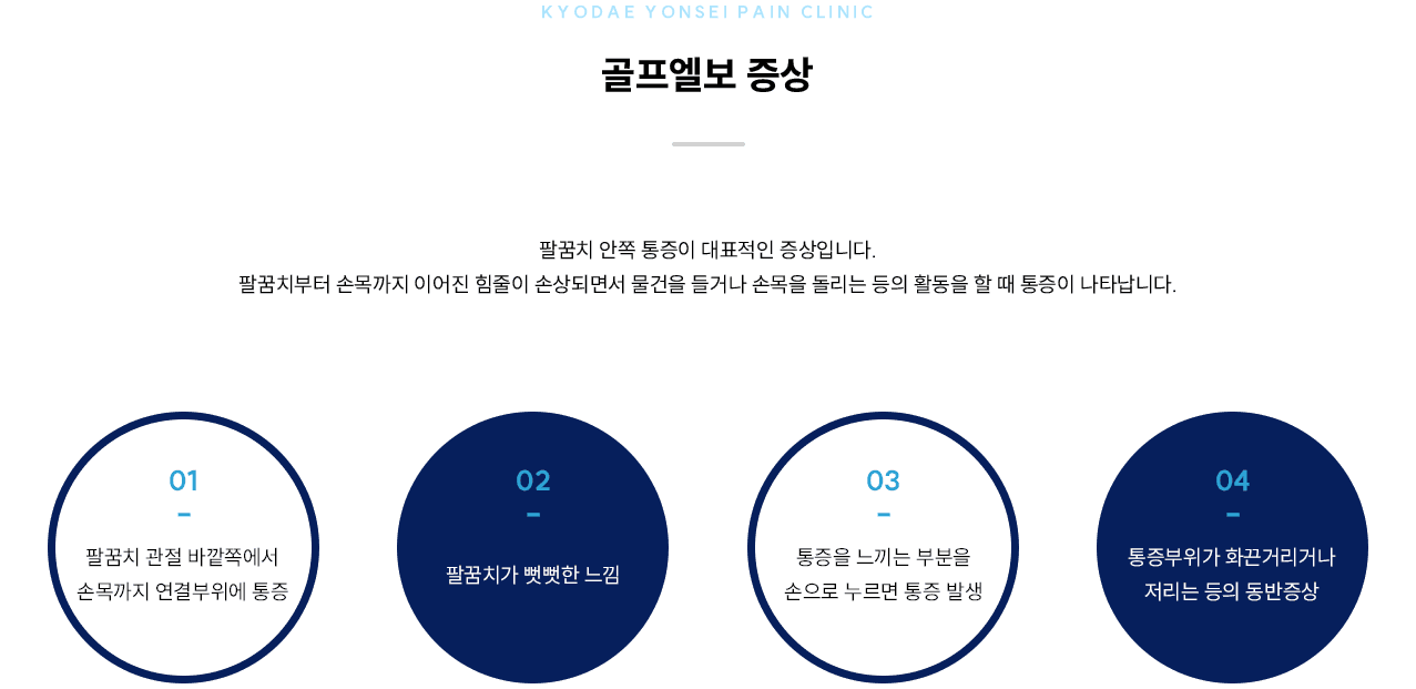 골프엘보 증상 인포그래픽