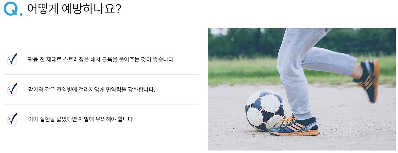 일과성 고관절 활액막염 예방 인포그래픽