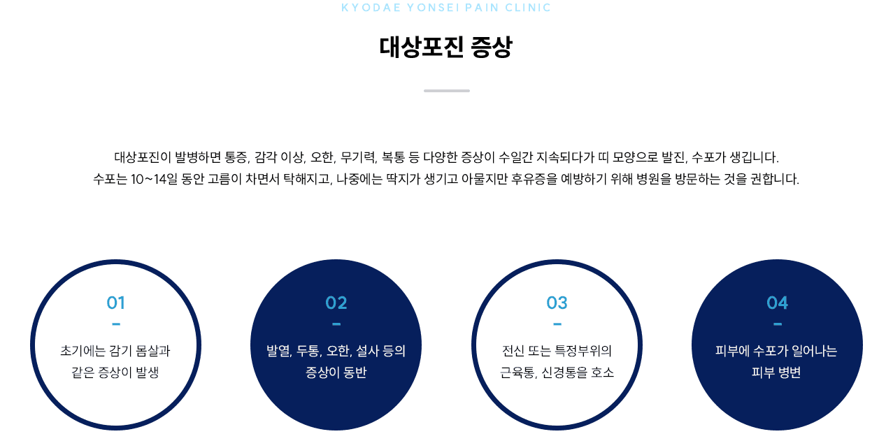 대상포진 증상 인포그래픽